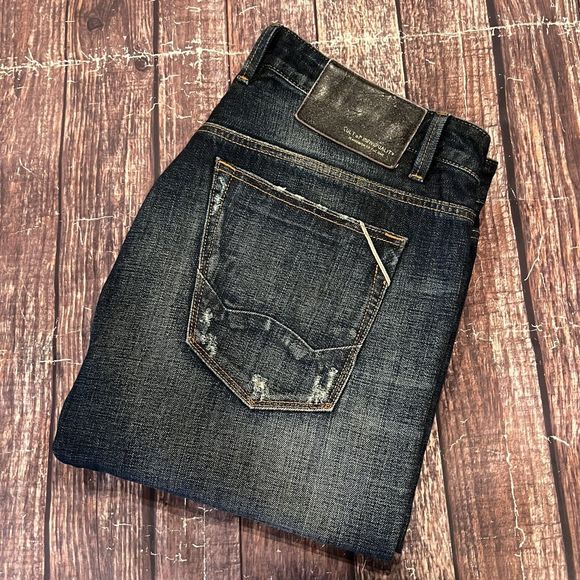 Cult of Individuality Men Rebel Cargo Zip Moto Straight Denim Jeans 38x34 (39X31 - Picture 2 of 16